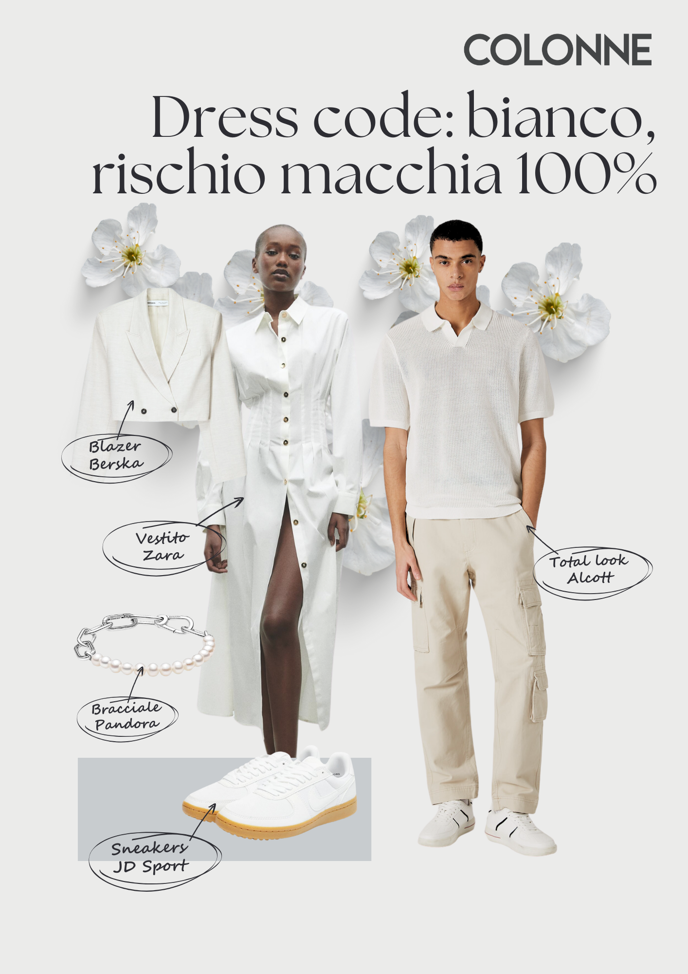 Dress code: bianco, rischio macchia 100%