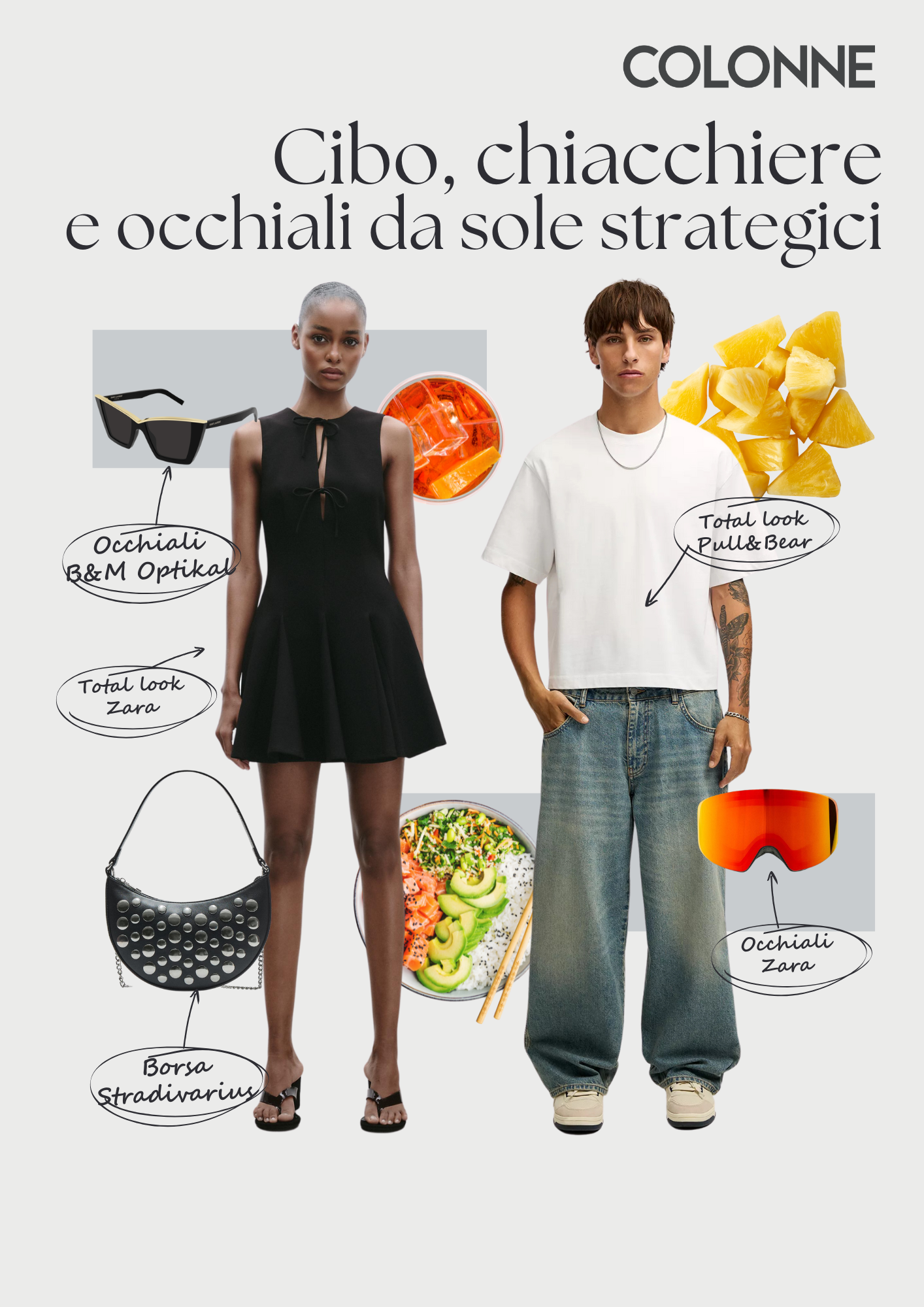 Cibo, chiacchiere e occhiali da sole strategici
